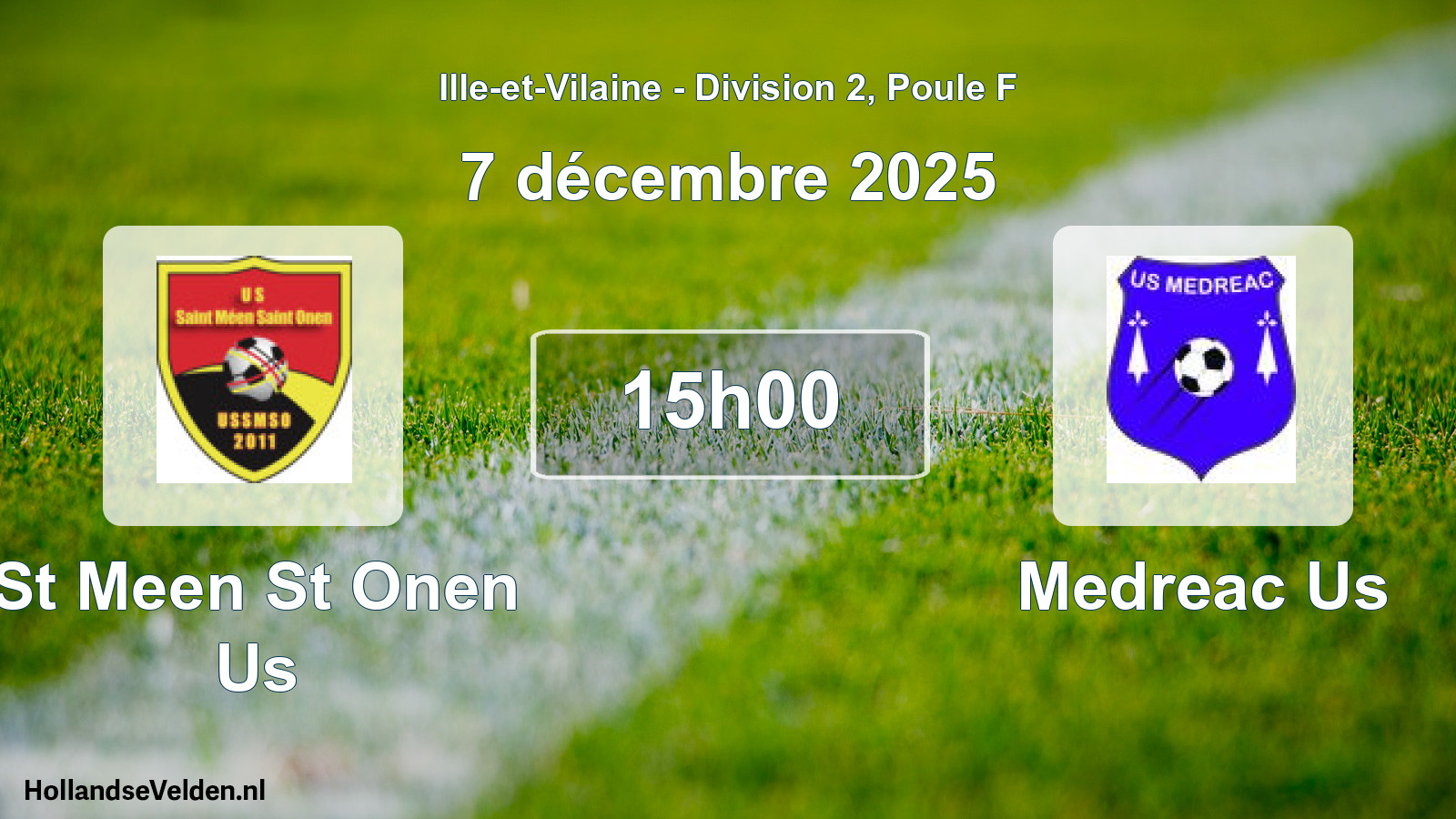 Geplande wedstrijd: St Meen St Onen Us - Medreac Us (7 december 2025)
