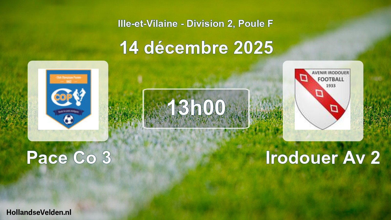 Scheduled Match: Pace Co 3 - Irodouer Av 2 (14 December 2025)