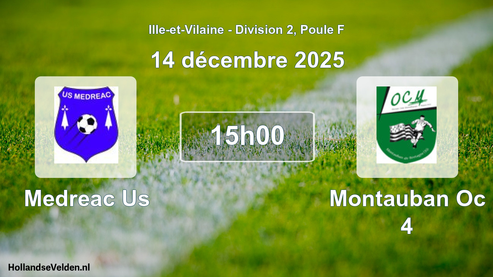 Scheduled Match: Medreac Us - Montauban Oc 4 (14 December 2025)