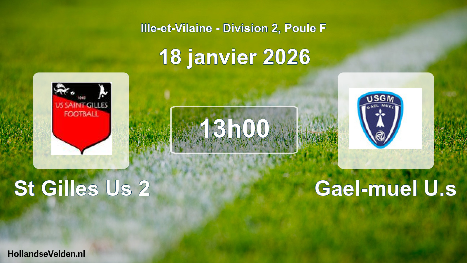Geplande wedstrijd: St Gilles Us 2 - Gael-muel U.s (18 januari 2026)