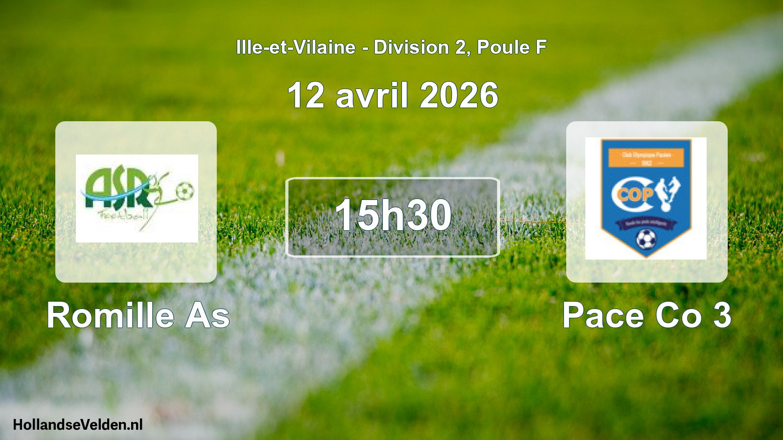 Geplande wedstrijd: Romille As - Pace Co 3 (12 avril 2026)