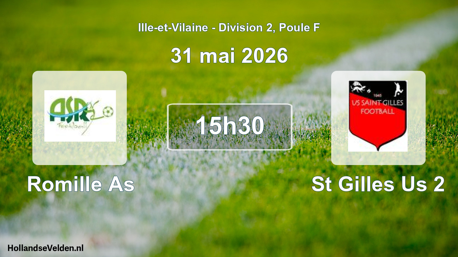 Geplande wedstrijd: Romille As - St Gilles Us 2 (31 mei 2026)