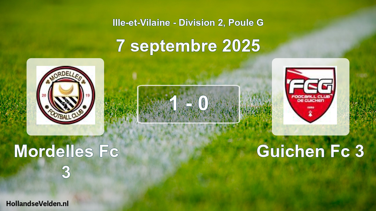 Gespeelde wedstrijd: Mordelles Fc 3 - Guichen Fc 3 1 - 0 (7 septembre 2025)