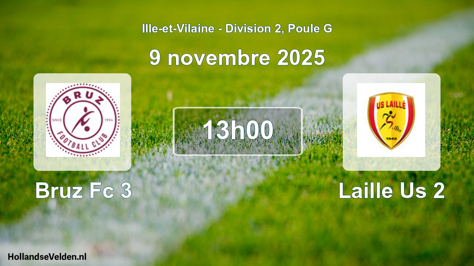 Scheduled Match: Bruz Fc 3 - Laille Us 2 (9 November 2025)