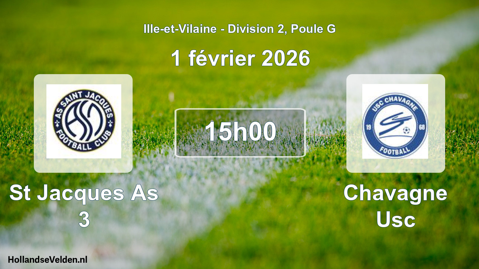 Scheduled Match: St Jacques As 3 - Chavagne Usc (1 February 2026)