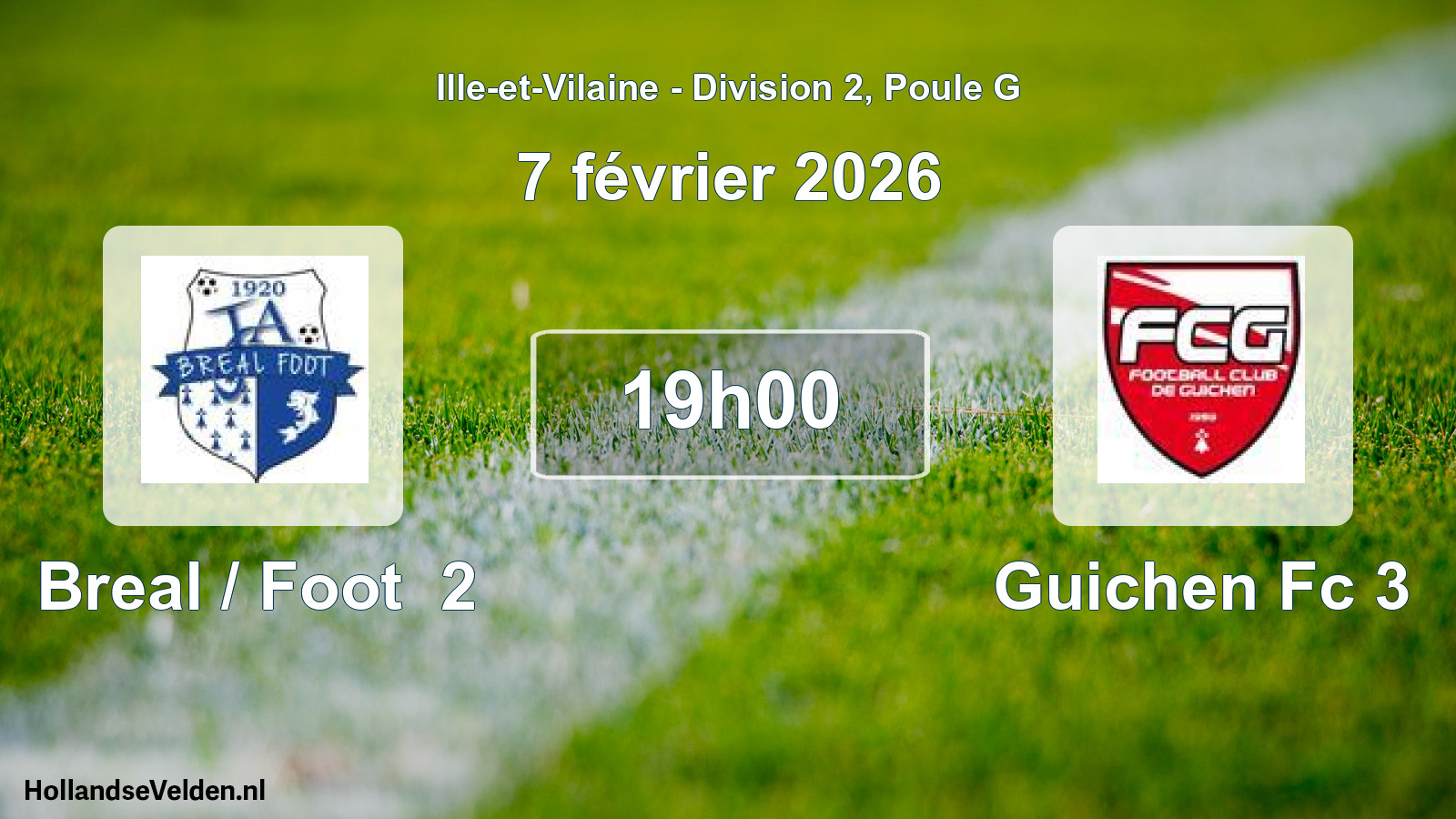 Geplande wedstrijd: Breal / Foot 2 - Guichen Fc 3 (7 février 2026)