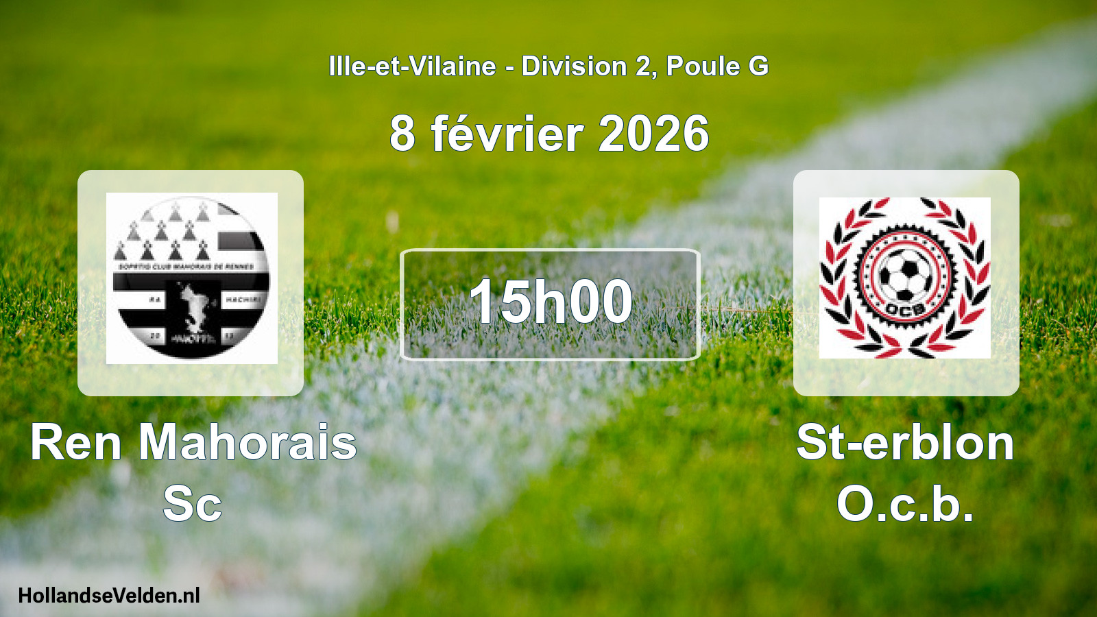 Scheduled Match: Ren Mahorais Sc - St-erblon O.c.b. (8 February 2026)