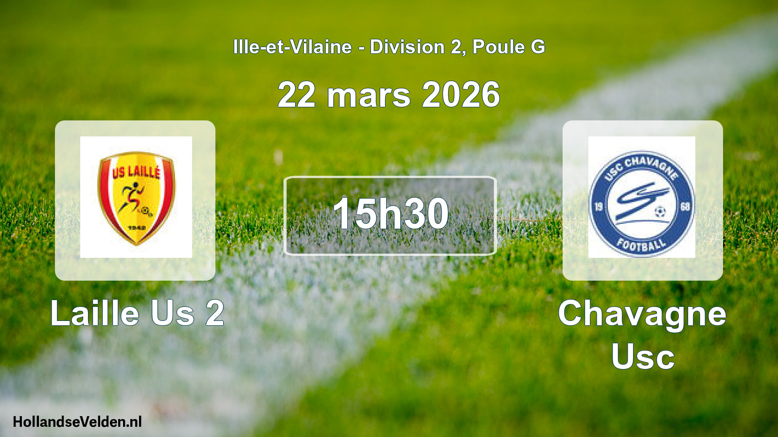 Geplande wedstrijd: Laille Us 2 - Chavagne Usc (22 maart 2026)