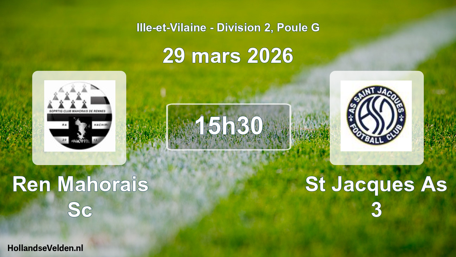 Geplande wedstrijd: Ren Mahorais Sc - St Jacques As 3 (29 mars 2026)