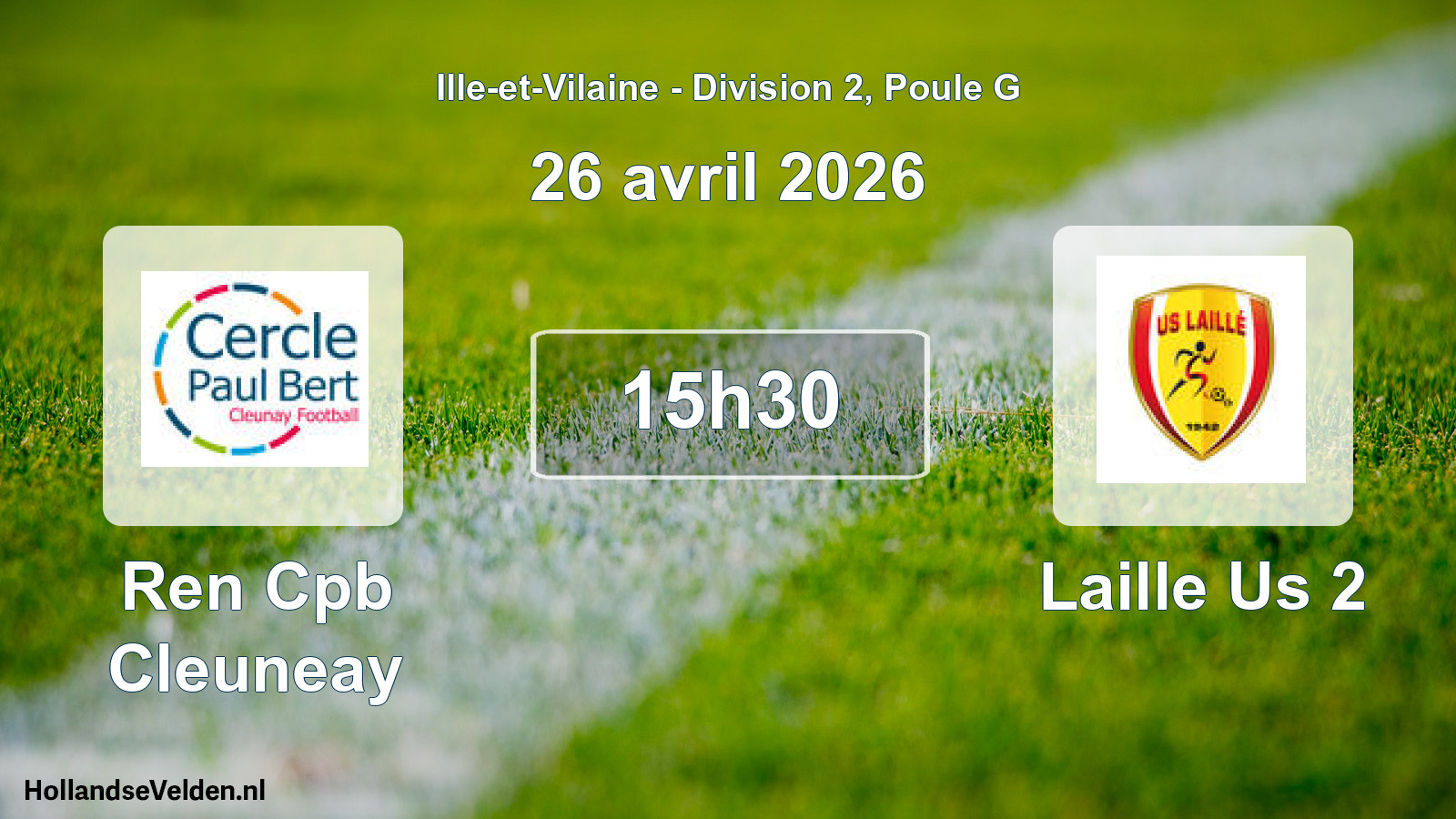 Geplande wedstrijd: Ren Cpb Cleuneay - Laille Us 2 (26 april 2026)