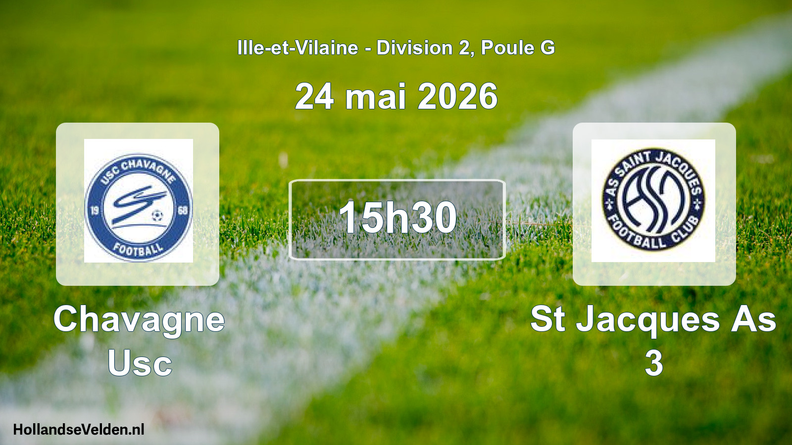 Geplande wedstrijd: Chavagne Usc - St Jacques As 3 (24 mai 2026)