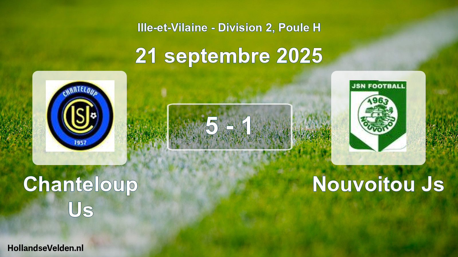 Gespeelde wedstrijd: Chanteloup Us - Nouvoitou Js 5 - 1 (21 septembre 2025)