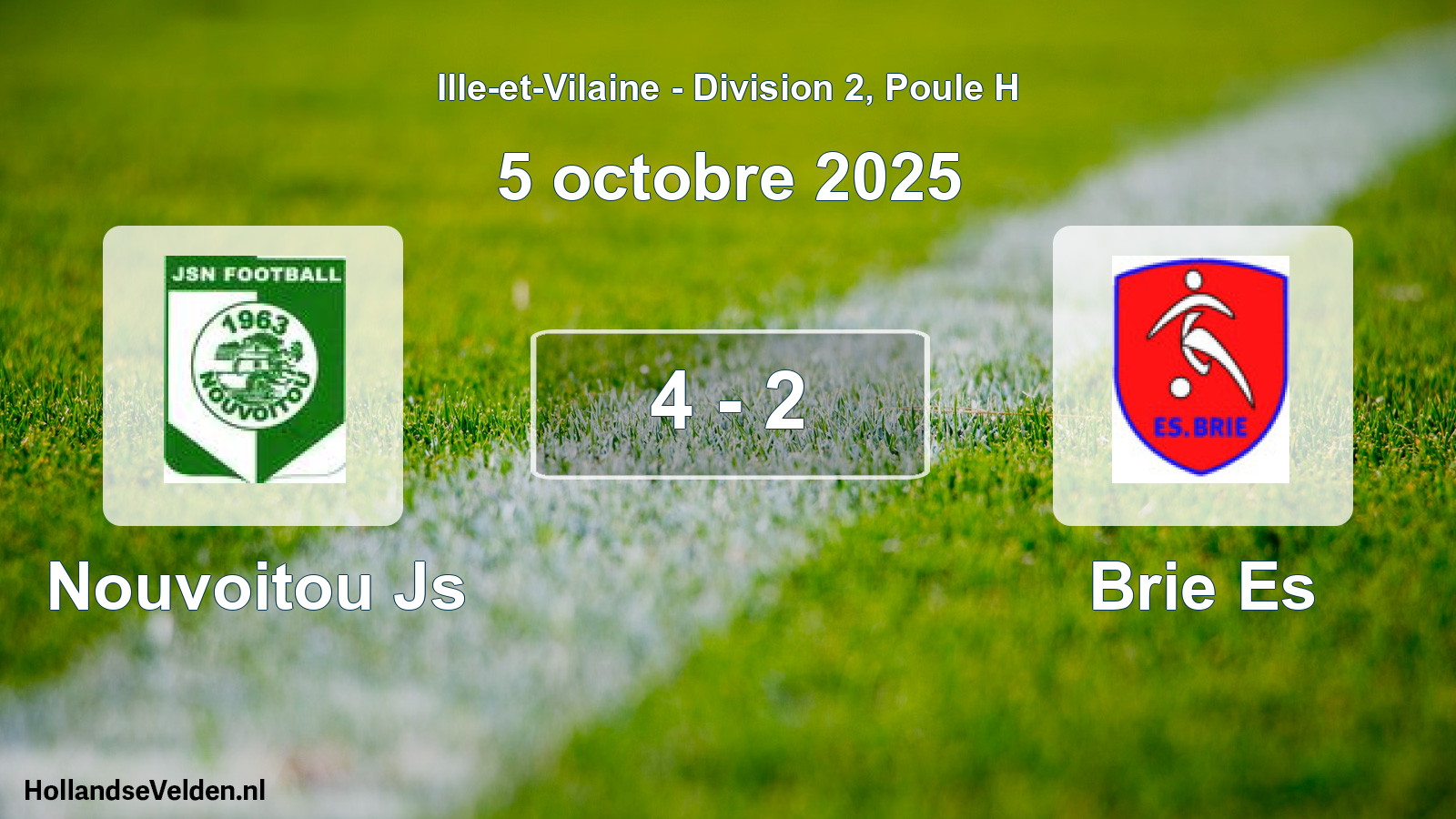 Gespeelde wedstrijd: Nouvoitou Js - Brie Es 4 - 2 (5 octobre 2025)