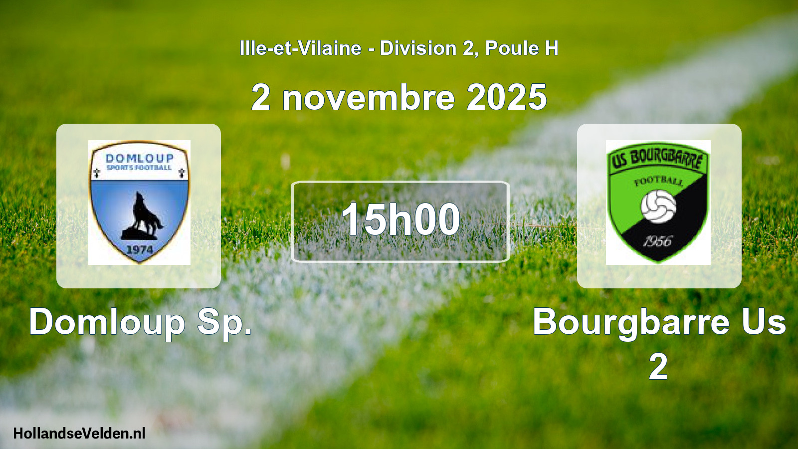 Scheduled Match: Domloup Sp. - Bourgbarre Us 2 (2 November 2025)