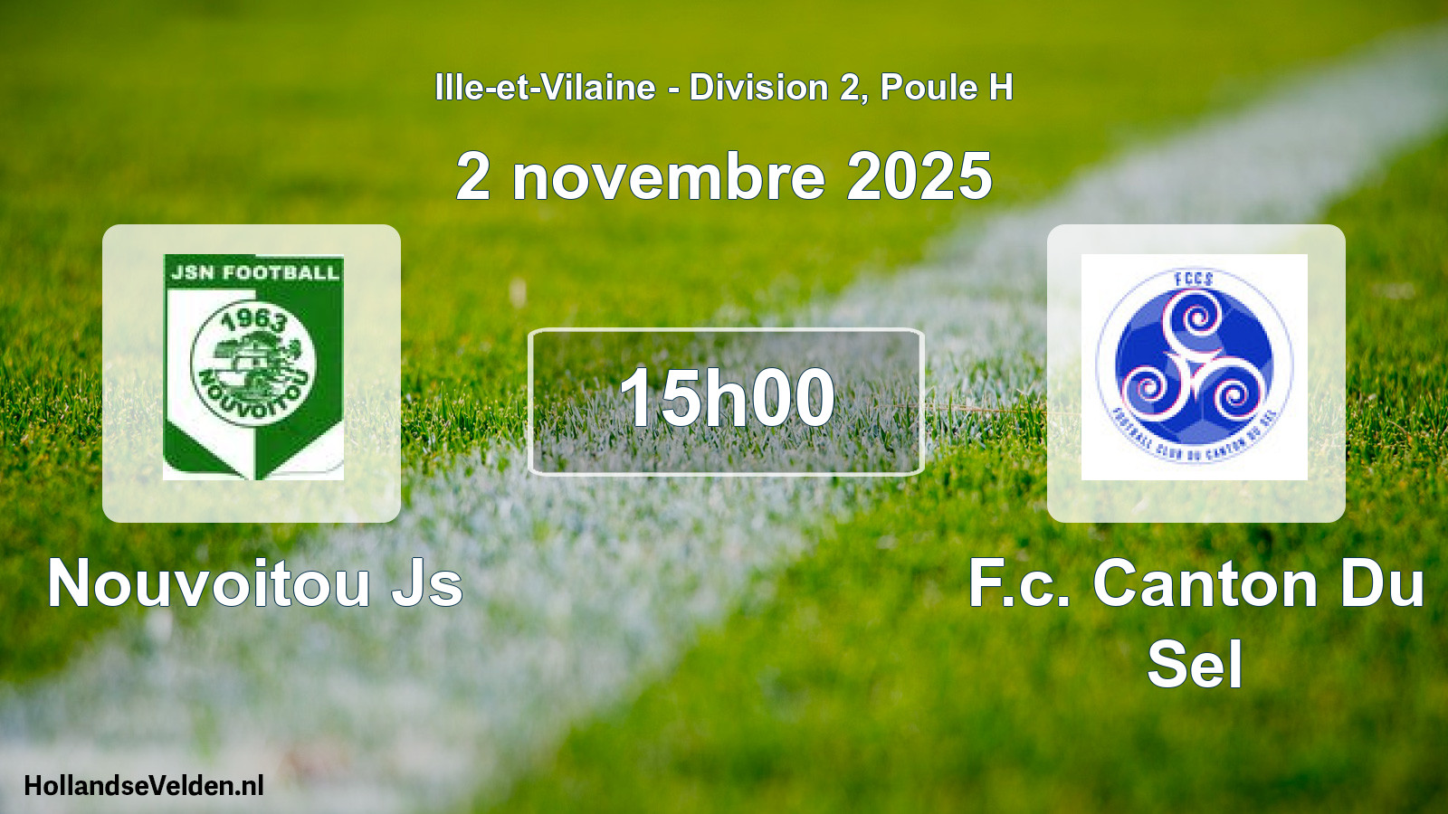 Geplande wedstrijd: Nouvoitou Js - F.c. Canton Du Sel (2 novembre 2025)