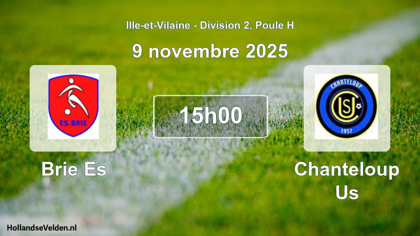 Geplande wedstrijd: Brie Es - Chanteloup Us (9 novembre 2025)