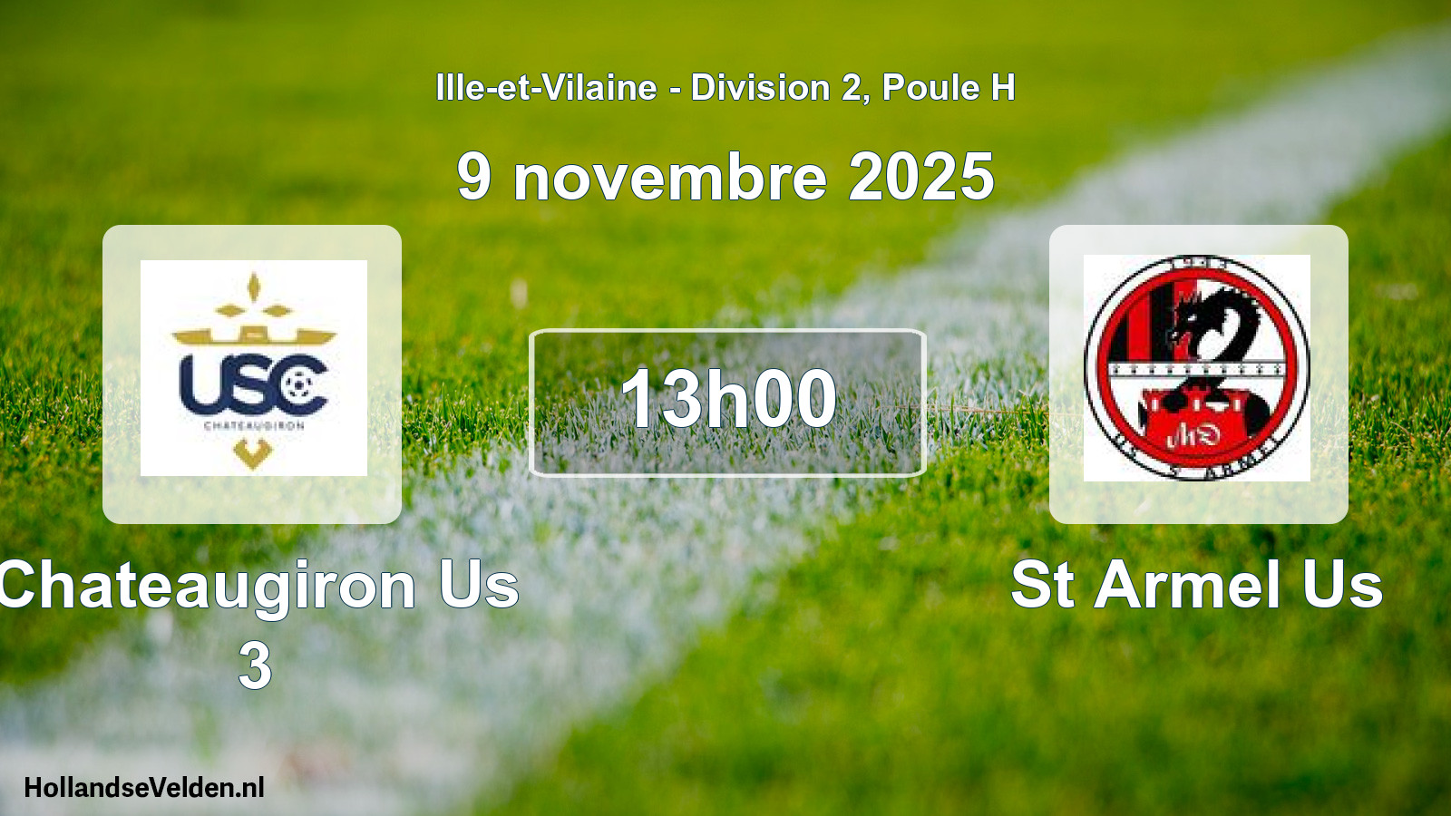 Scheduled Match: Chateaugiron Us 3 - St Armel Us (9 November 2025)