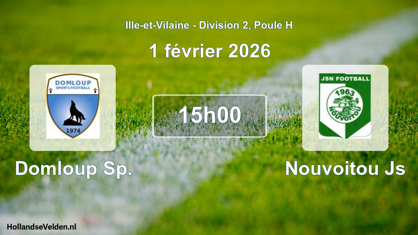 Geplande wedstrijd: Domloup Sp. - Nouvoitou Js (1 février 2026)