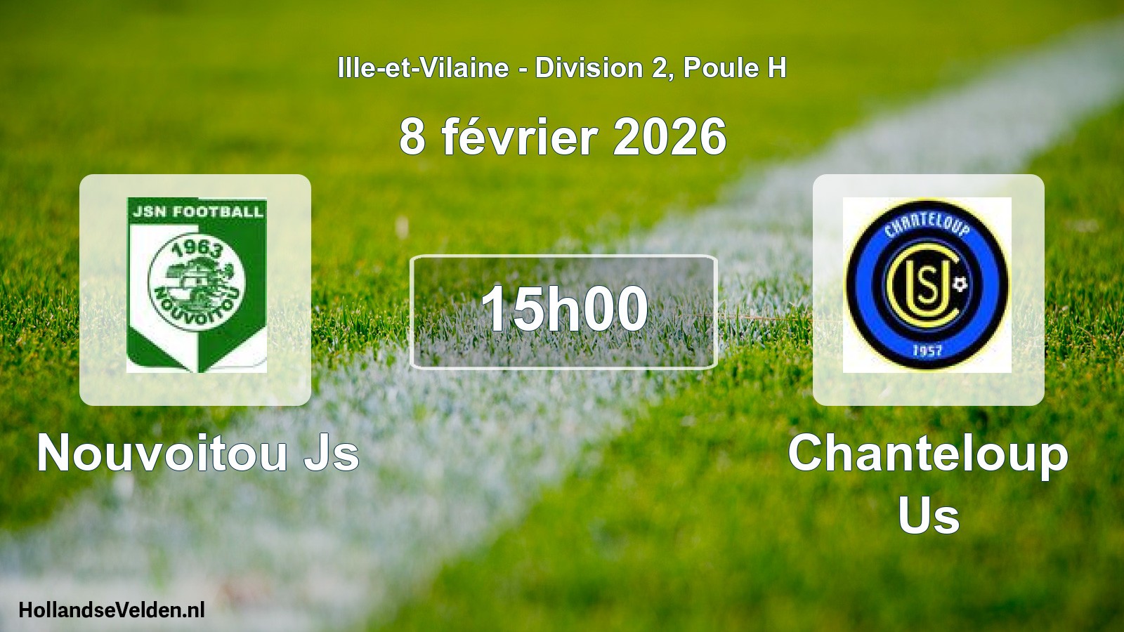 Geplande wedstrijd: Nouvoitou Js - Chanteloup Us (8 février 2026)