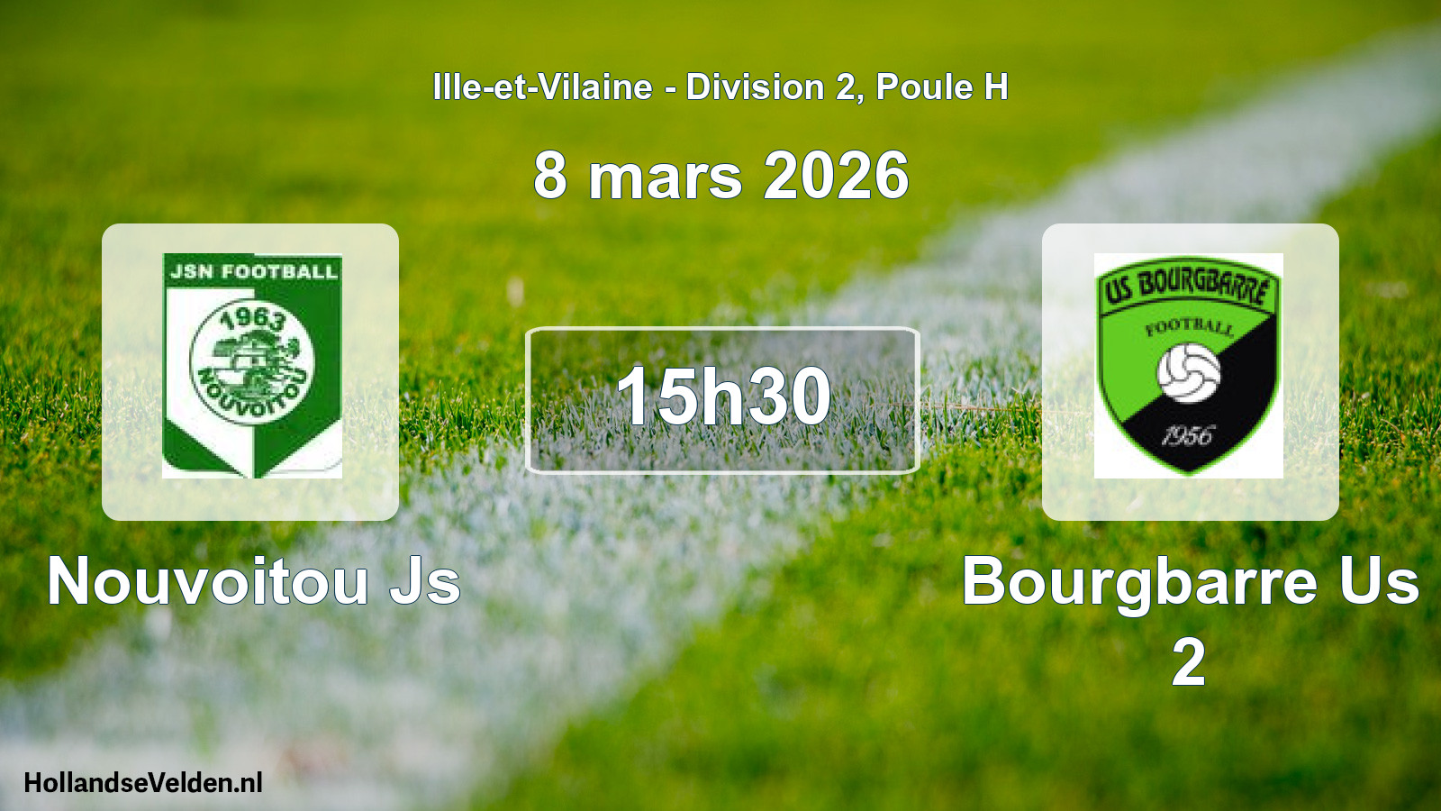 Geplande wedstrijd: Nouvoitou Js - Bourgbarre Us 2 (8 mars 2026)