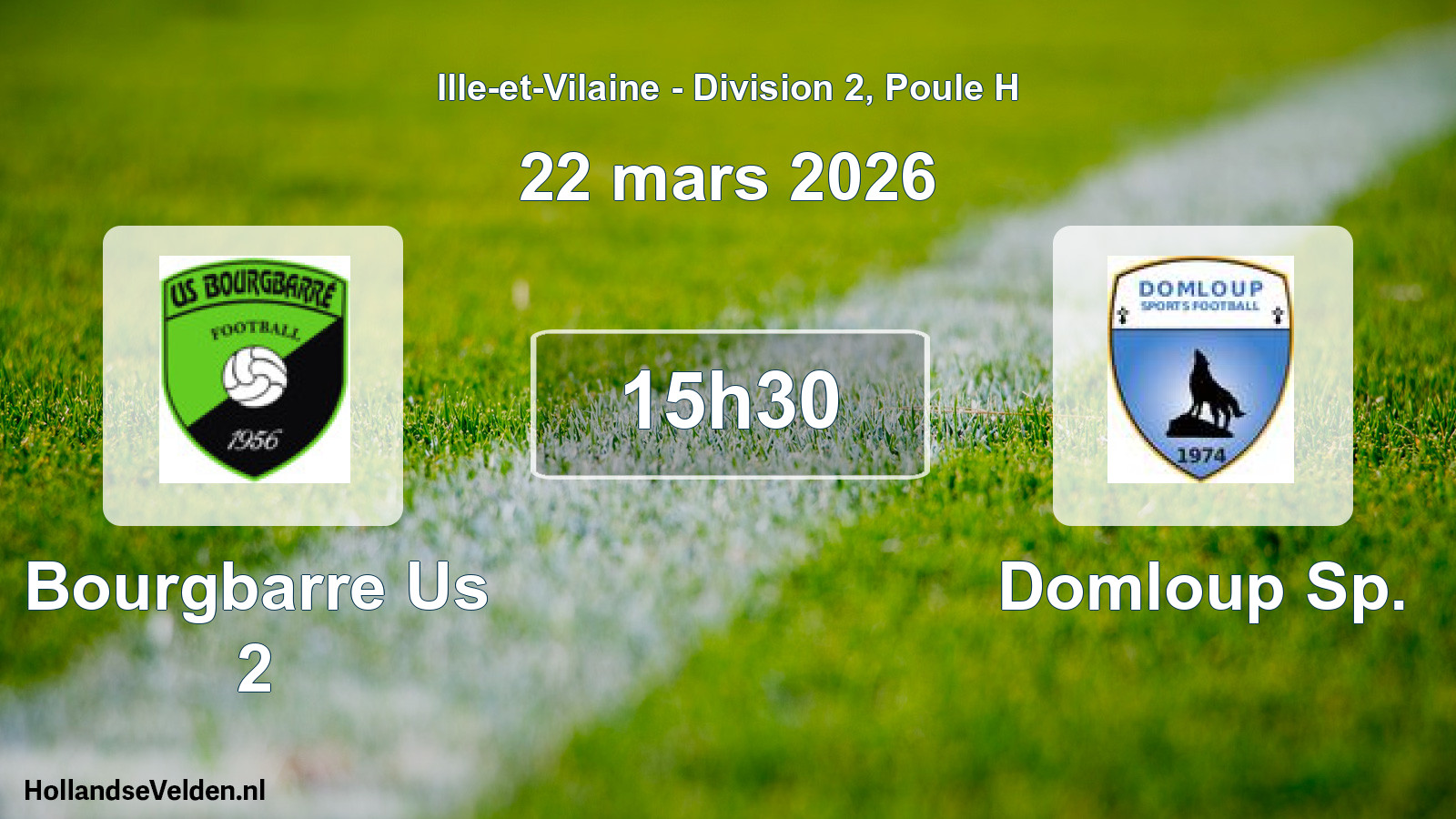Scheduled Match: Bourgbarre Us 2 - Domloup Sp. (22 March 2026)