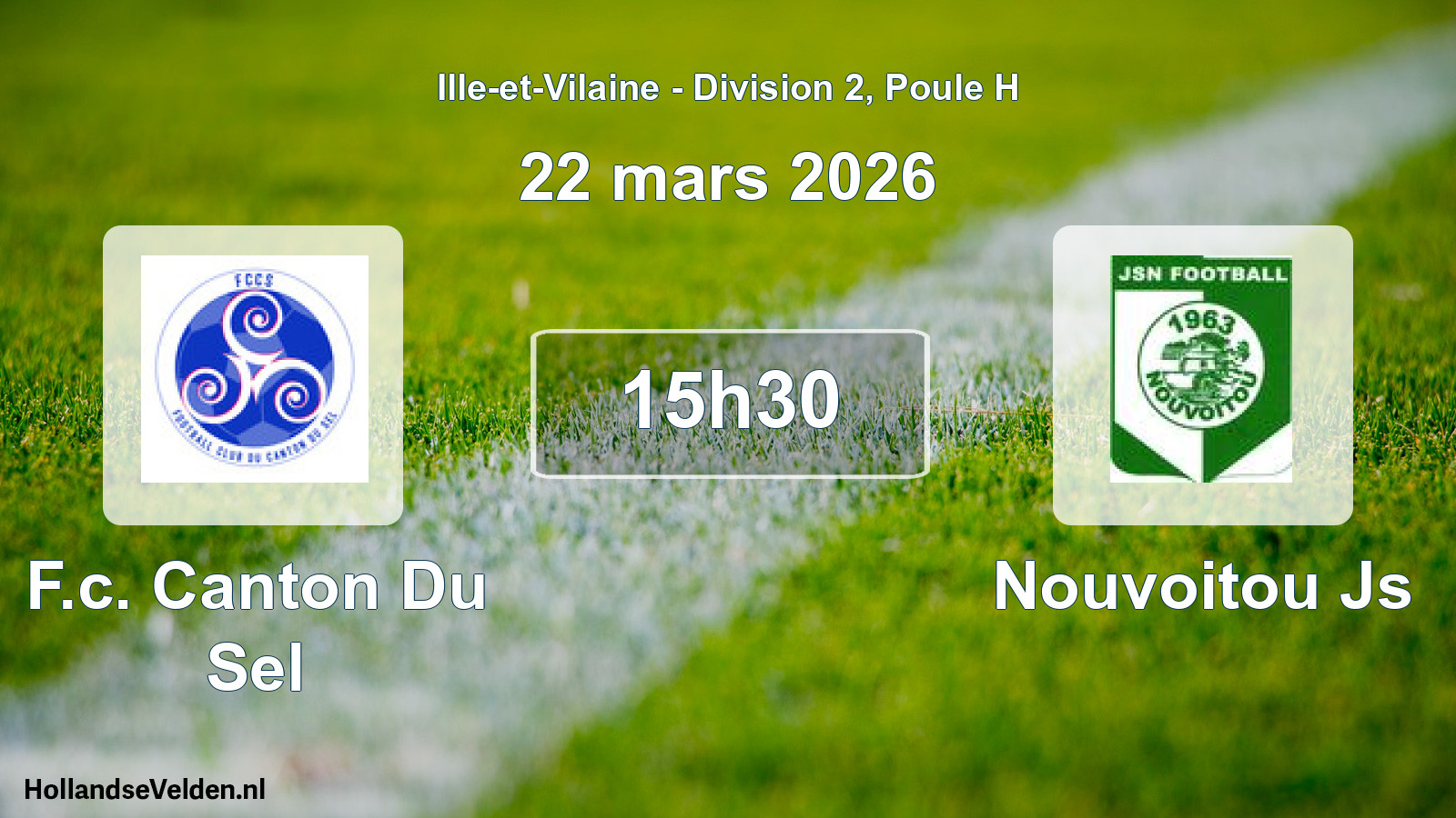 Geplande wedstrijd: F.c. Canton Du Sel - Nouvoitou Js (22 mars 2026)