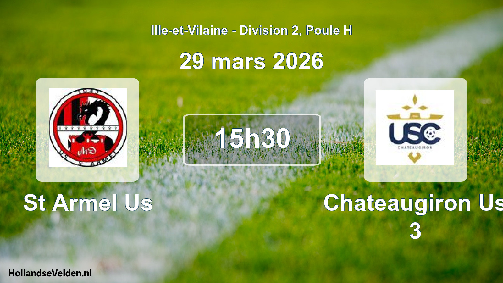 Geplande wedstrijd: St Armel Us - Chateaugiron Us 3 (29 mars 2026)