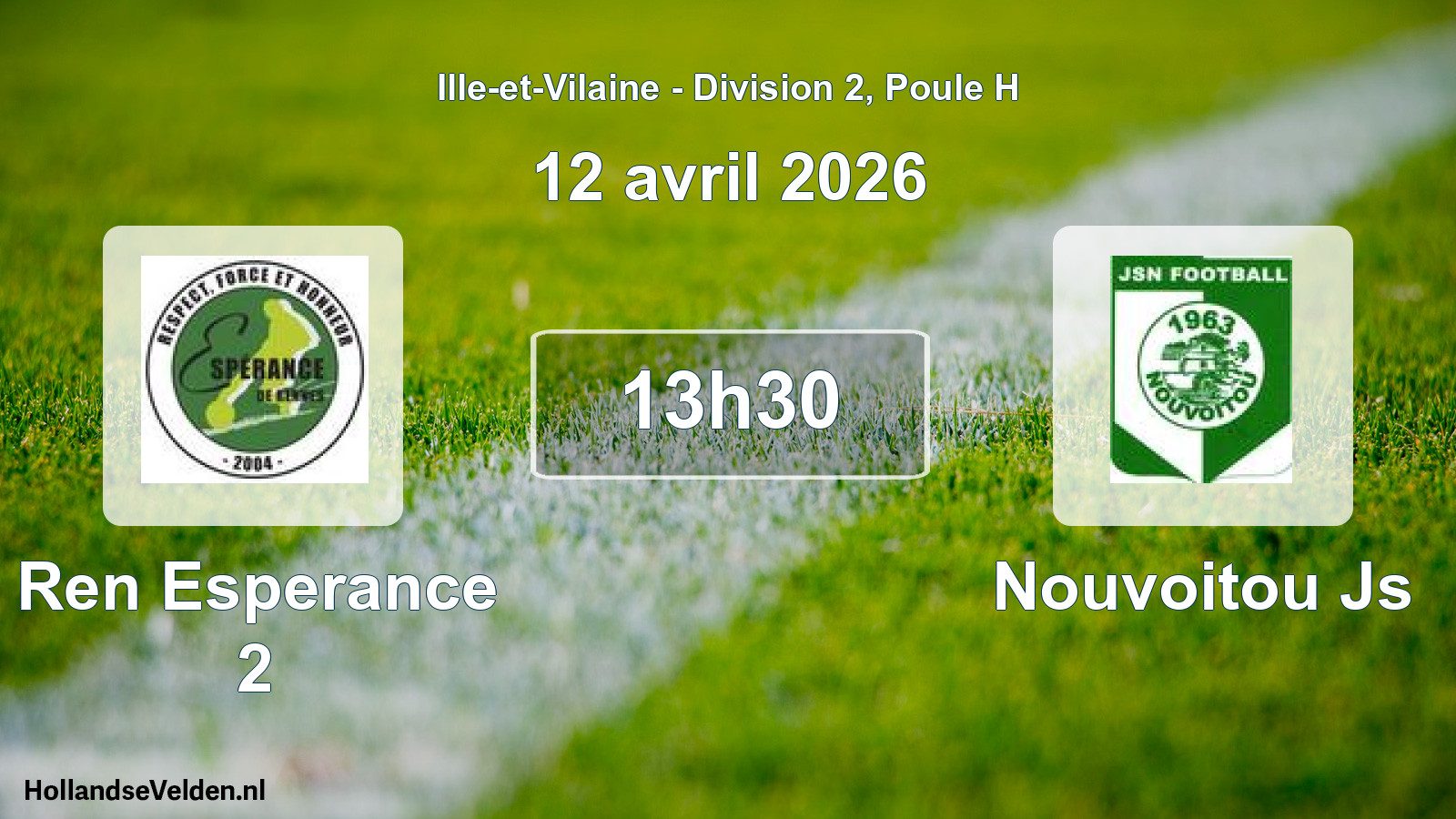 Geplande wedstrijd: Ren Esperance 2 - Nouvoitou Js (12 april 2026)