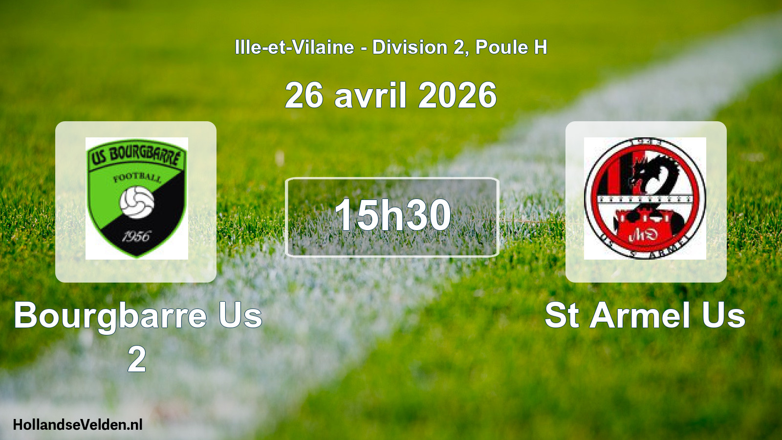 Scheduled Match: Bourgbarre Us 2 - St Armel Us (26 April 2026)