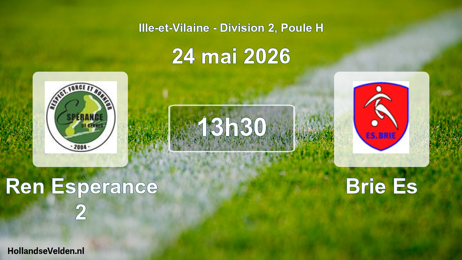 Geplande wedstrijd: Ren Esperance 2 - Brie Es (24 mei 2026)