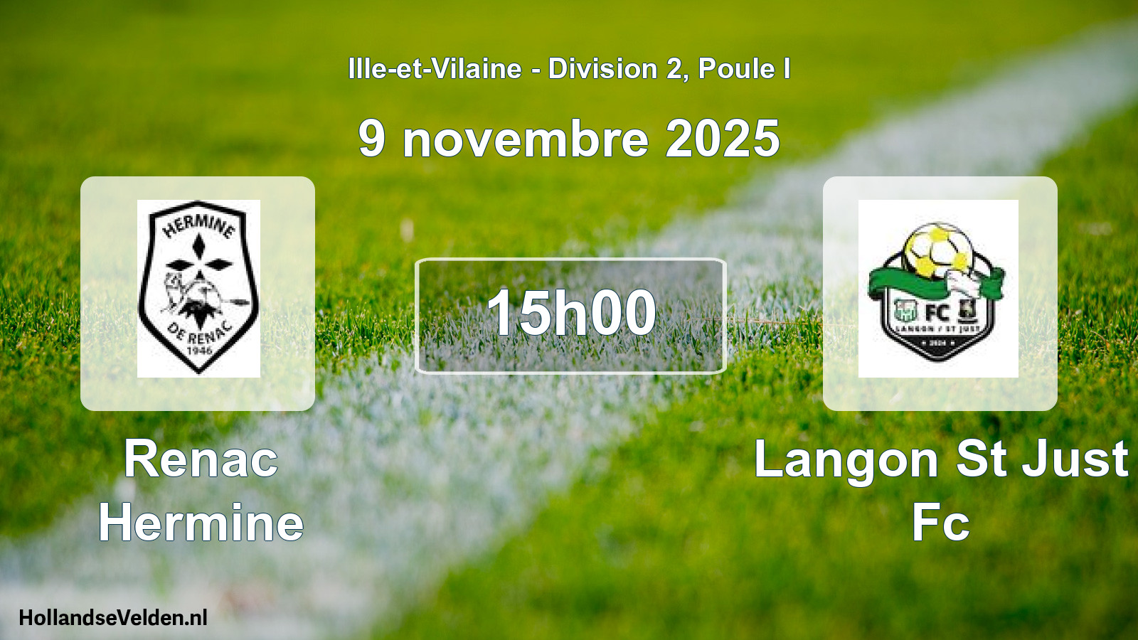Geplande wedstrijd: Renac Hermine - Langon St Just Fc (9 novembre 2025)