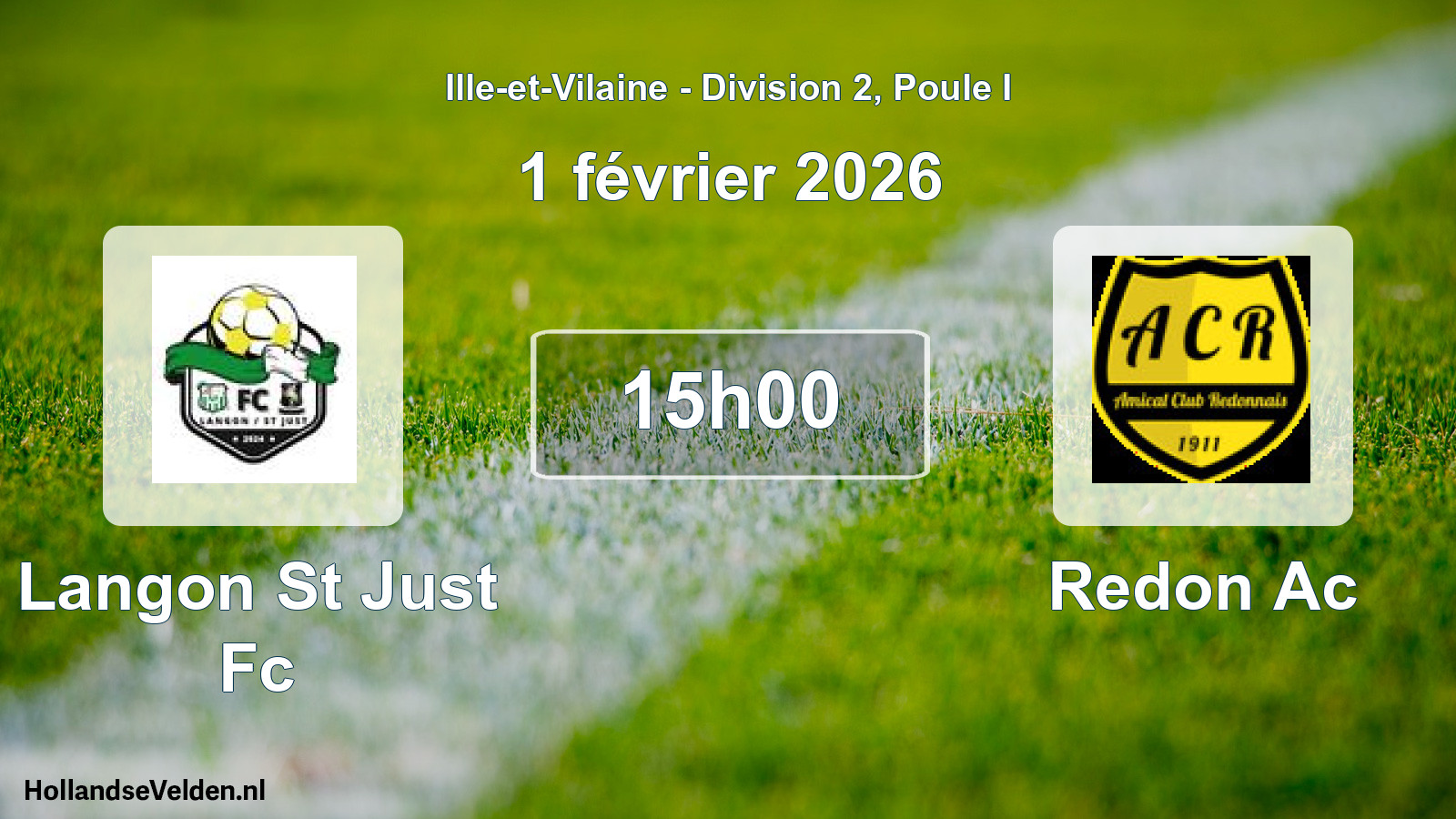 Geplande wedstrijd: Langon St Just Fc - Redon Ac (1 février 2026)