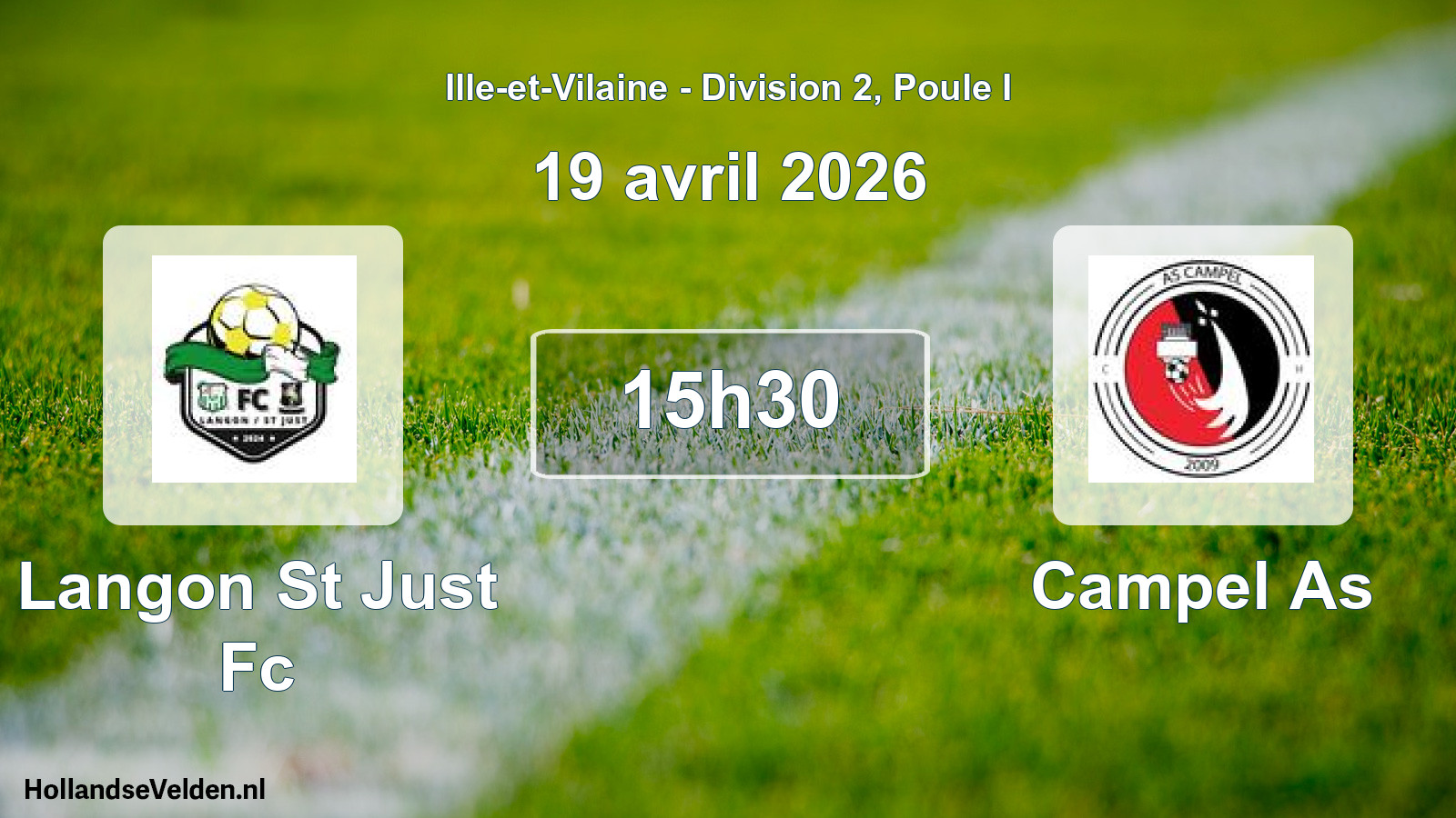 Geplande wedstrijd: Langon St Just Fc - Campel As (19 avril 2026)