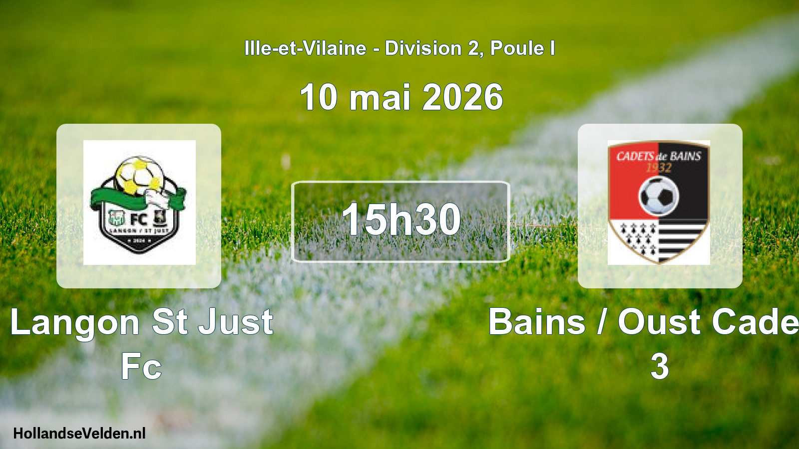 Scheduled Match: Langon St Just Fc - Bains / Oust Cadets 3 (10 May 2026)