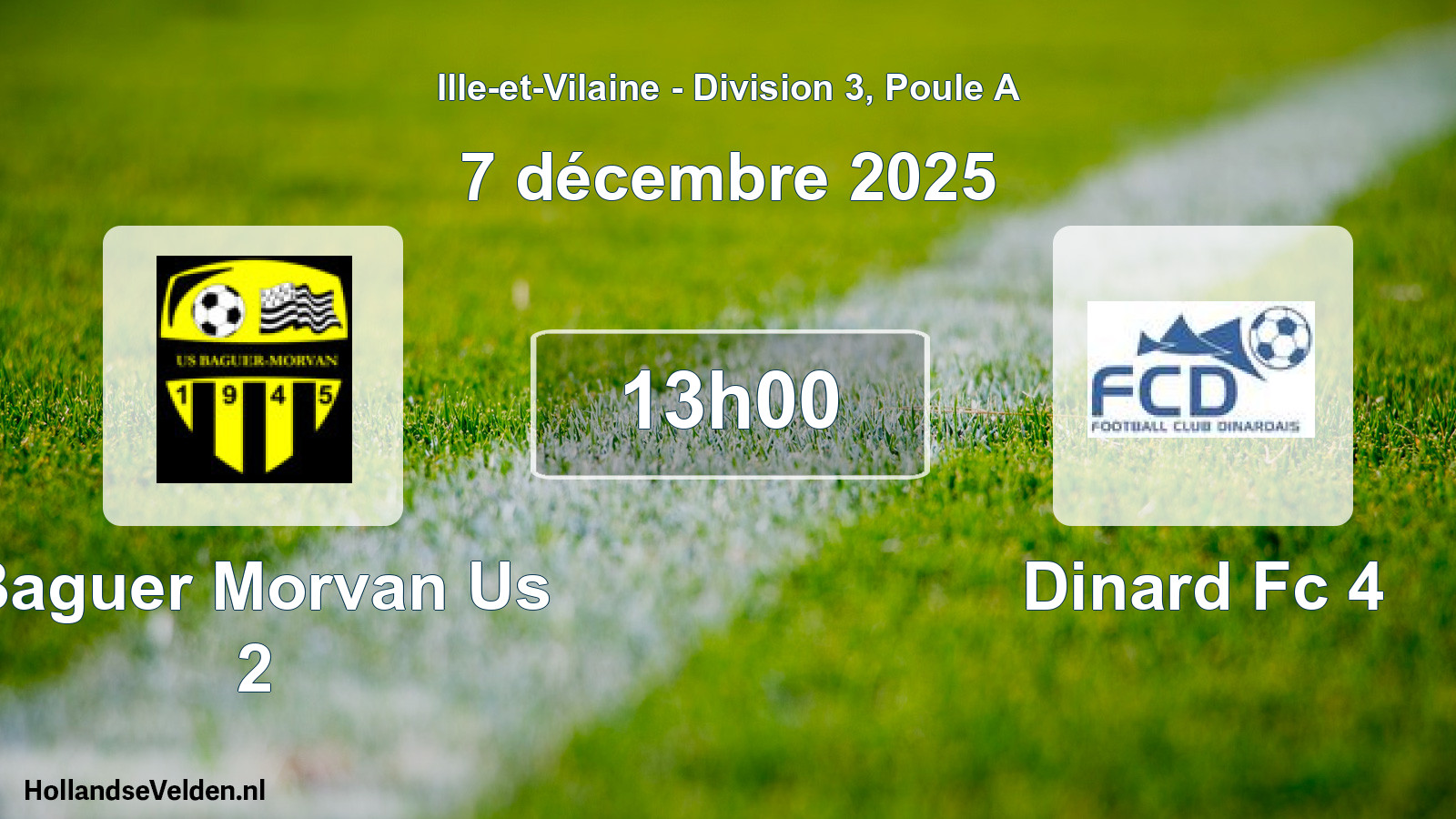 Scheduled Match: Baguer Morvan Us 2 - Dinard Fc 4 (7 December 2025)