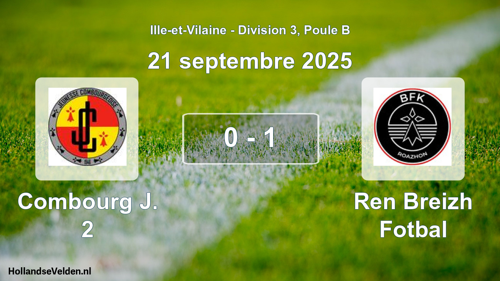 Total number of matches played: Combourg J. 2 - Ren Breizh Fotbal 0 - 1 (21 September 2025)