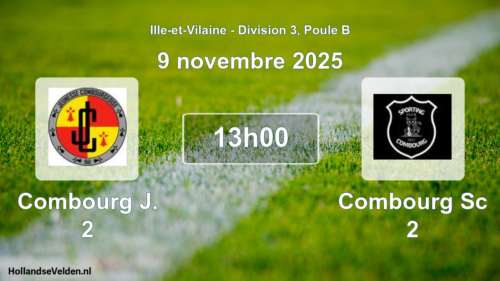 Scheduled Match: Combourg J. 2 - Combourg Sc 2 (9 November 2025)