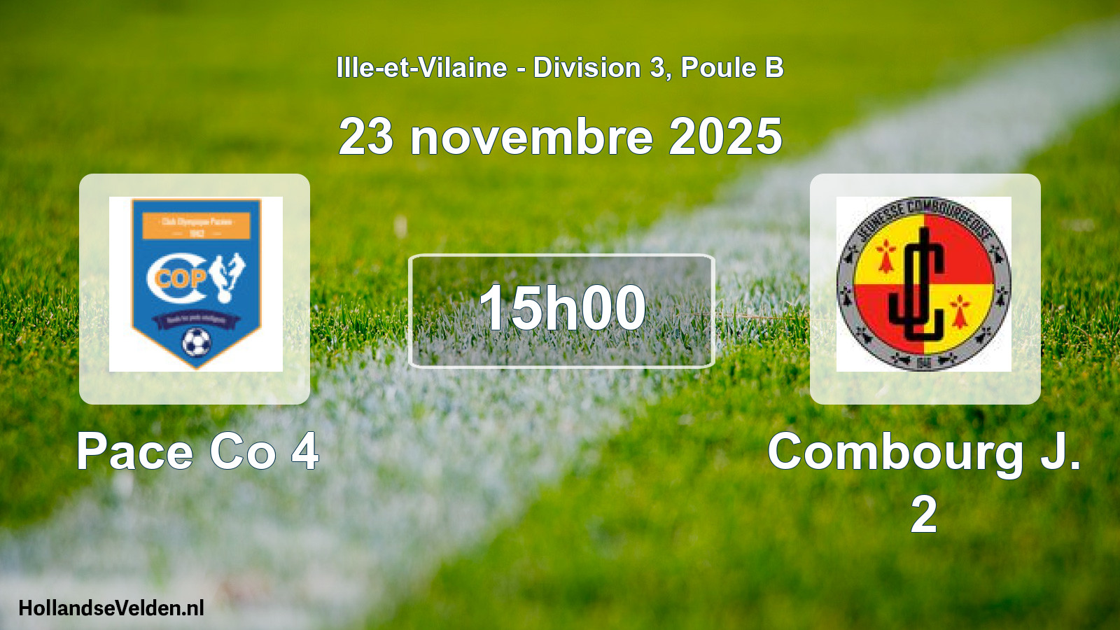 Geplande wedstrijd: Pace Co 4 - Combourg J. 2 (23 novembre 2025)