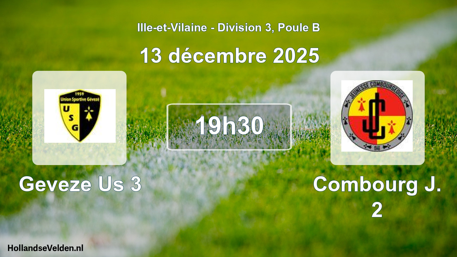 Geplande wedstrijd: Geveze Us 3 - Combourg J. 2 (13 décembre 2025)