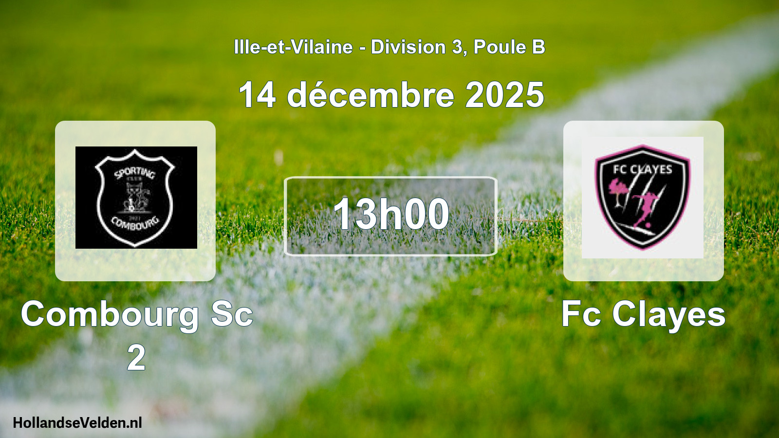 Geplande wedstrijd: Combourg Sc 2 - Fc Clayes (14 décembre 2025)