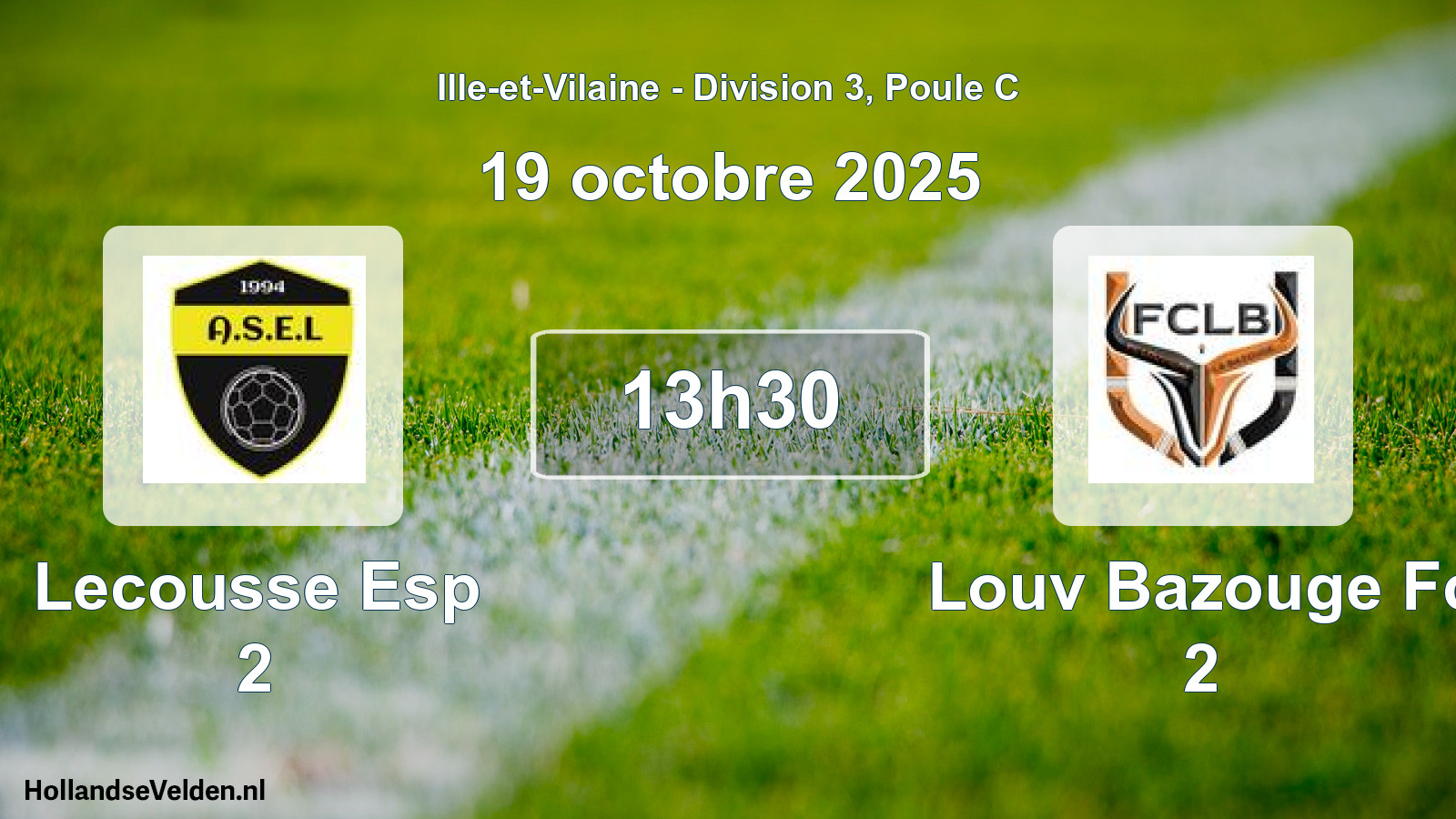 Scheduled Match: Lecousse Esp 2 - Louv Bazouge Fc 2 (19 October 2025)