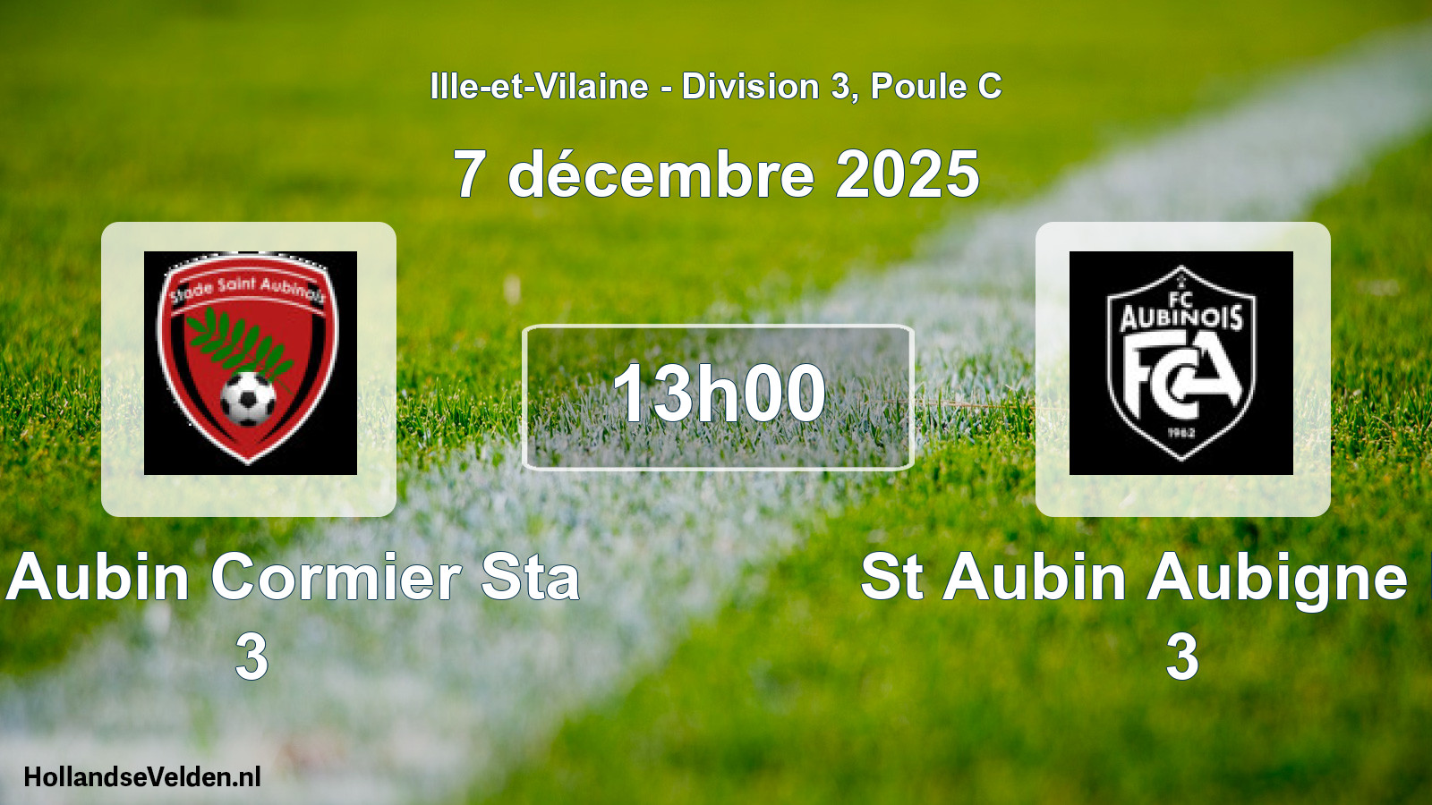 Geplande wedstrijd: St Aubin Cormier Sta 3 - St Aubin Aubigne Fc 3 (7 december 2025)