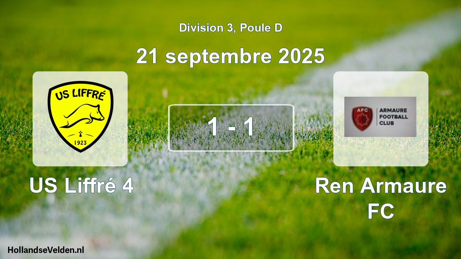 Gespeelde wedstrijd: US Liffré 4 - Ren Armaure FC 1 - 1 (21 september 2025)
