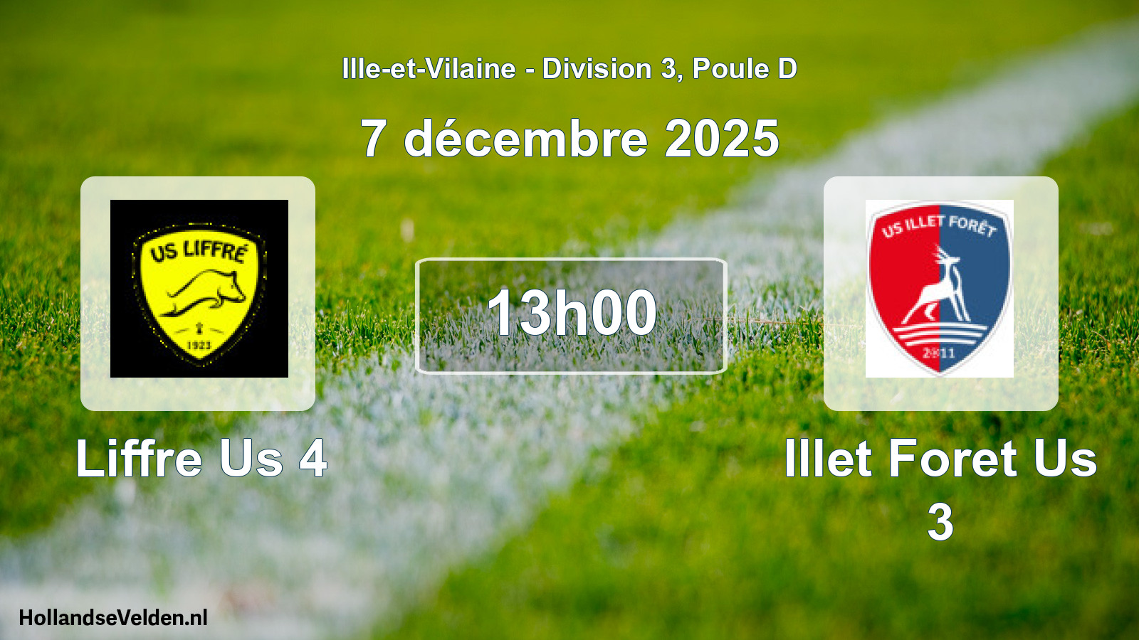 Scheduled Match: Liffre Us 4 - Illet Foret Us 3 (7 December 2025)