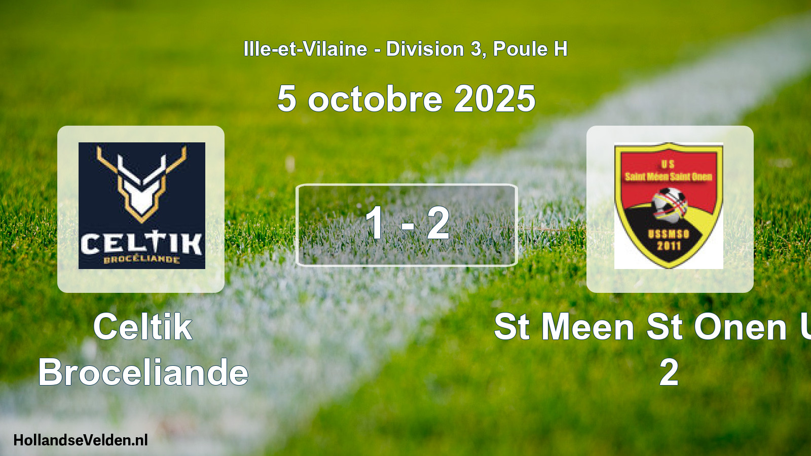 Gespeelde wedstrijd: Celtik Broceliande - St Meen St Onen Us 2 1 - 2 (5 octobre 2025)