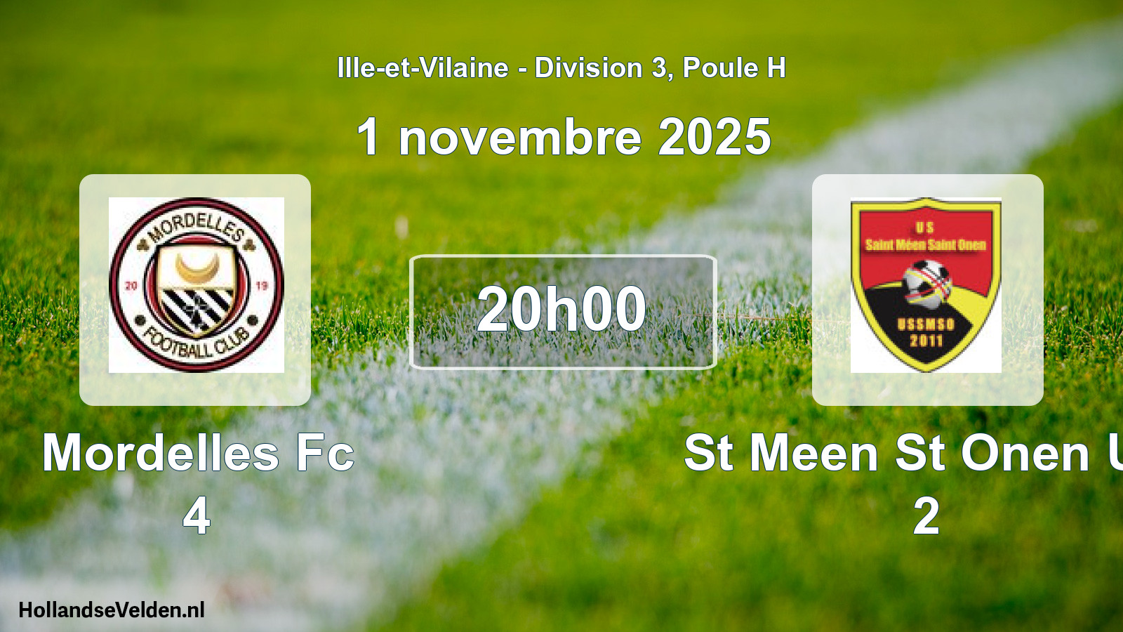Scheduled Match: Mordelles Fc 4 - St Meen St Onen Us 2 (1 November 2025)