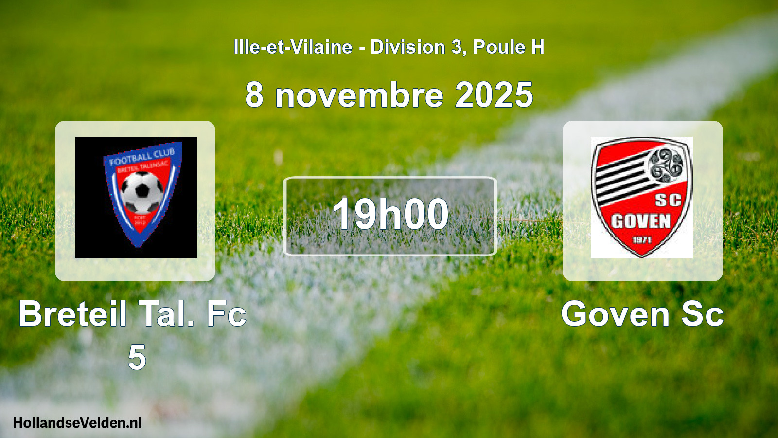 Geplande wedstrijd: Breteil Tal. Fc 5 - Goven Sc (8 november 2025)