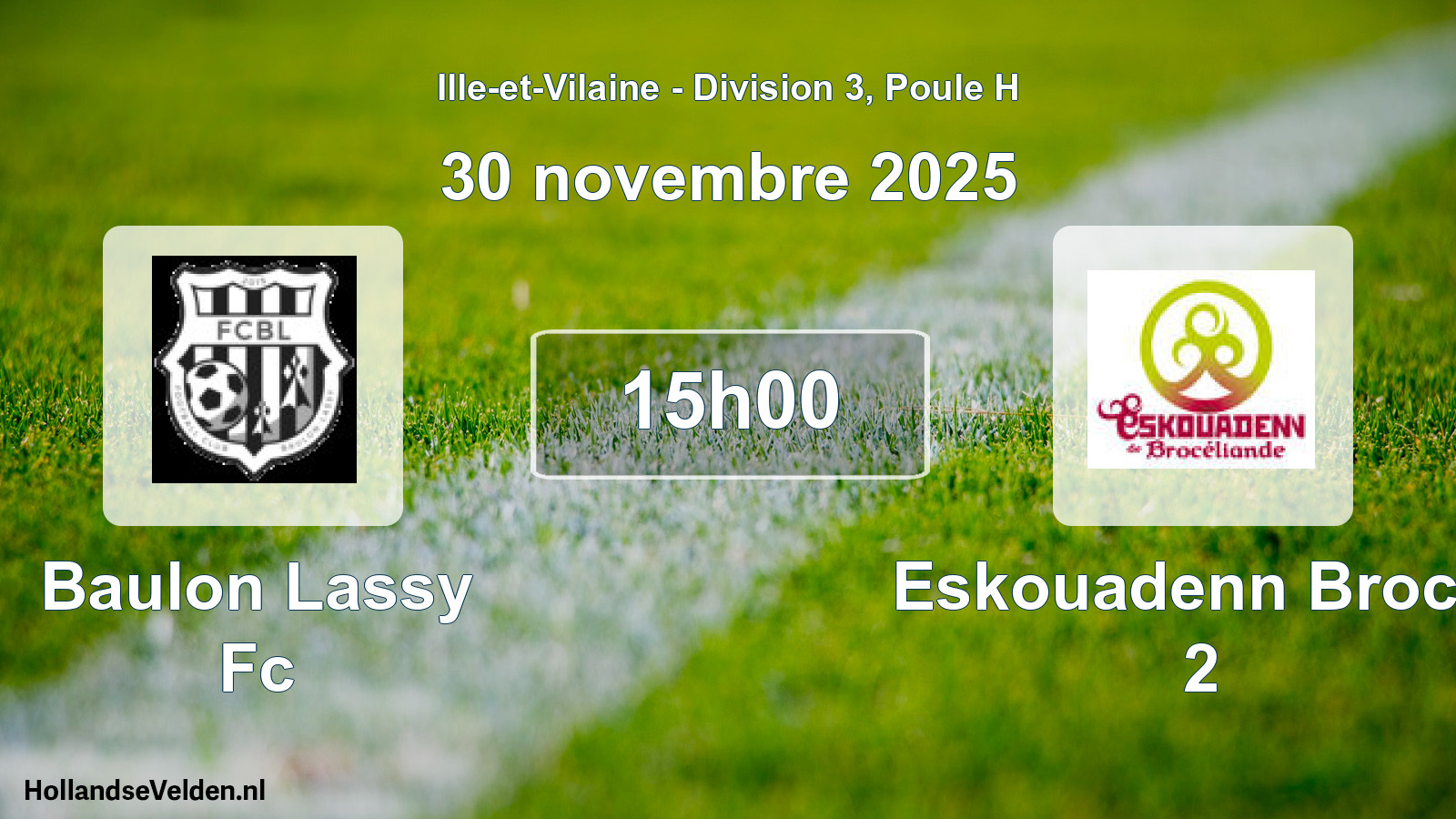 Scheduled Match: Baulon Lassy Fc - Eskouadenn Brocel 2 (30 November 2025)