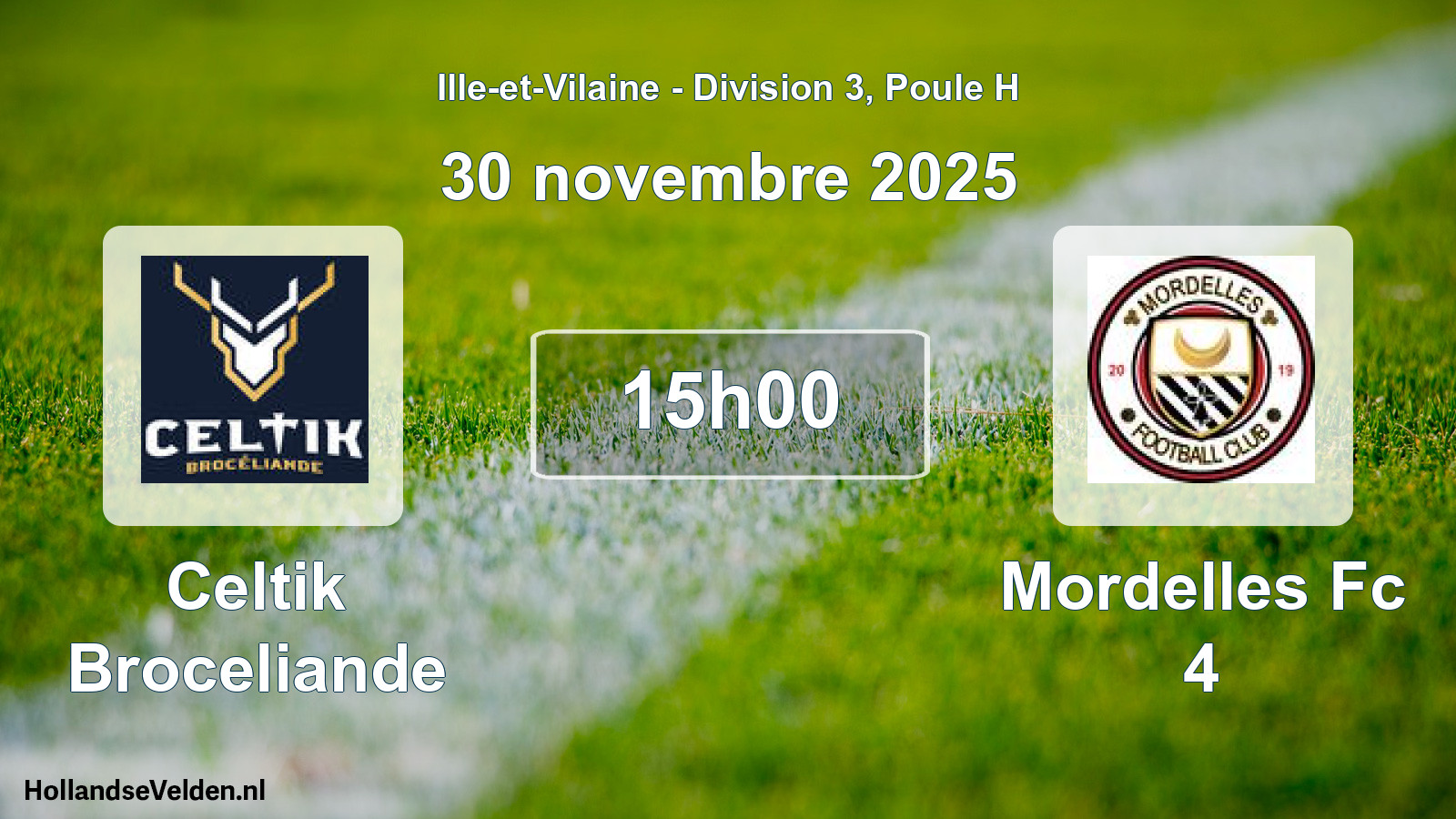 Geplande wedstrijd: Celtik Broceliande - Mordelles Fc 4 (30 novembre 2025)