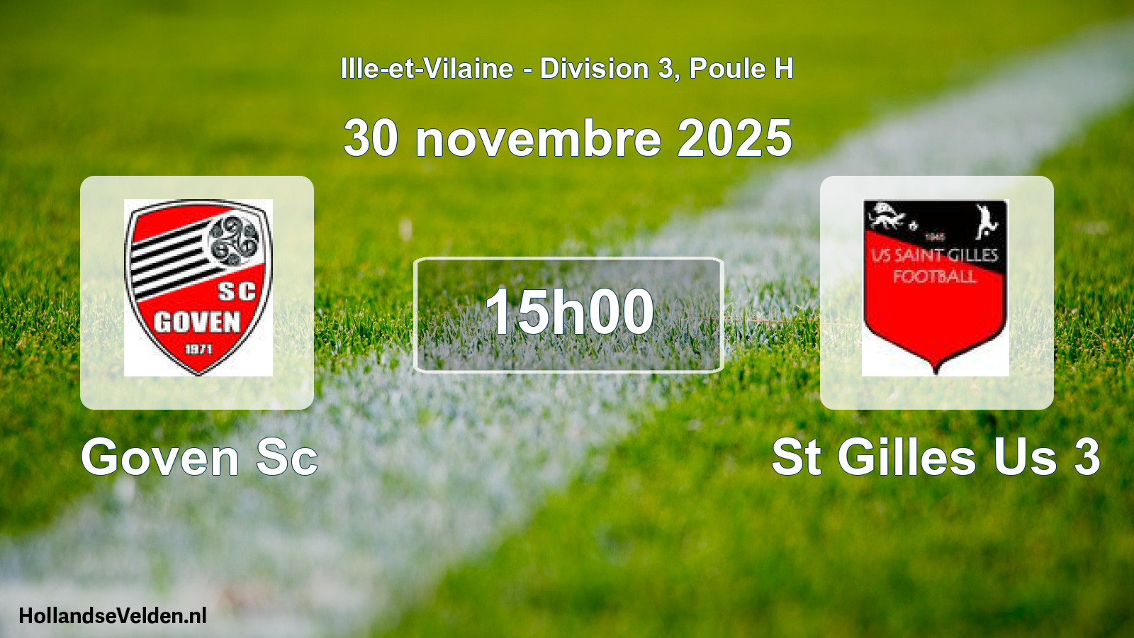 Scheduled Match: Goven Sc - St Gilles Us 3 (30 November 2025)